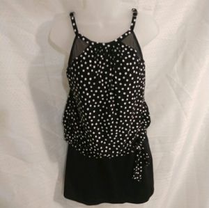 Two piece swimsuit skirt set